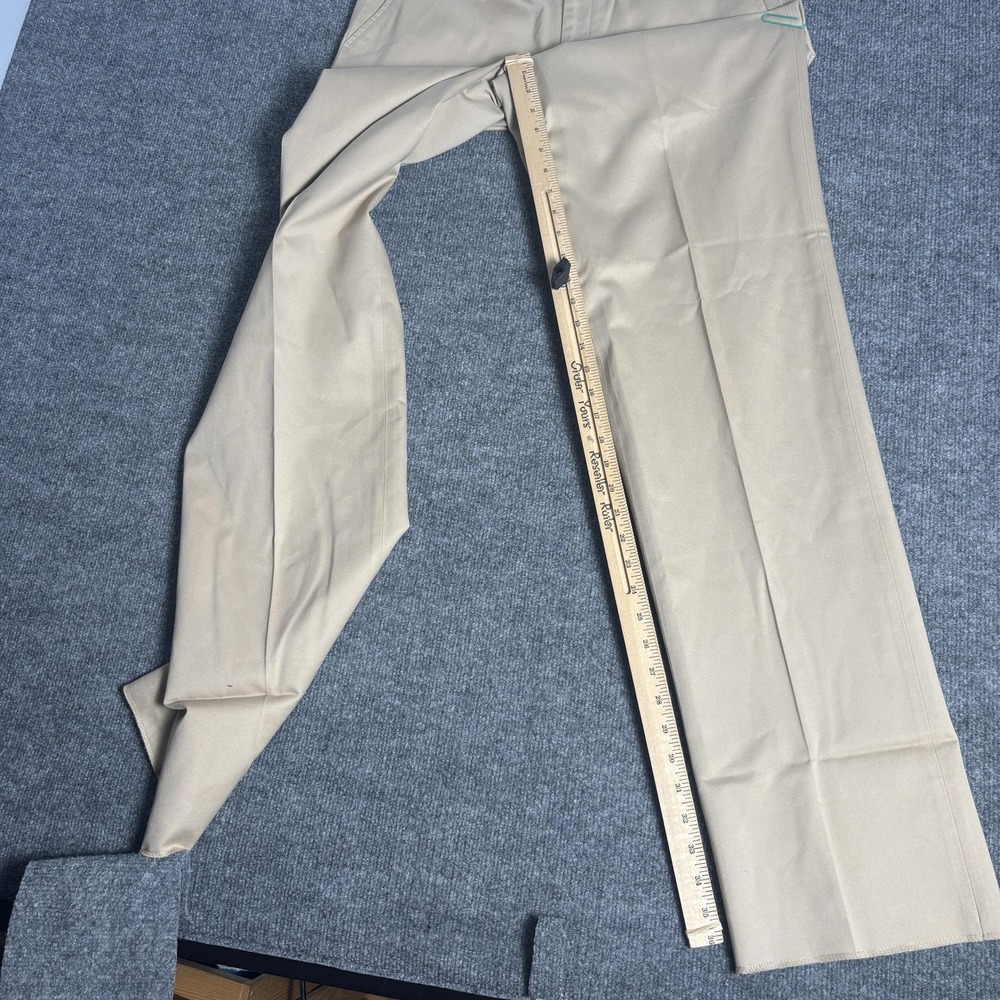 Bobby Jones Players Pants Mens 35x33 Camel Khaki Cotton‎ Chino Golf Flat Front - Picture 12 of 14
